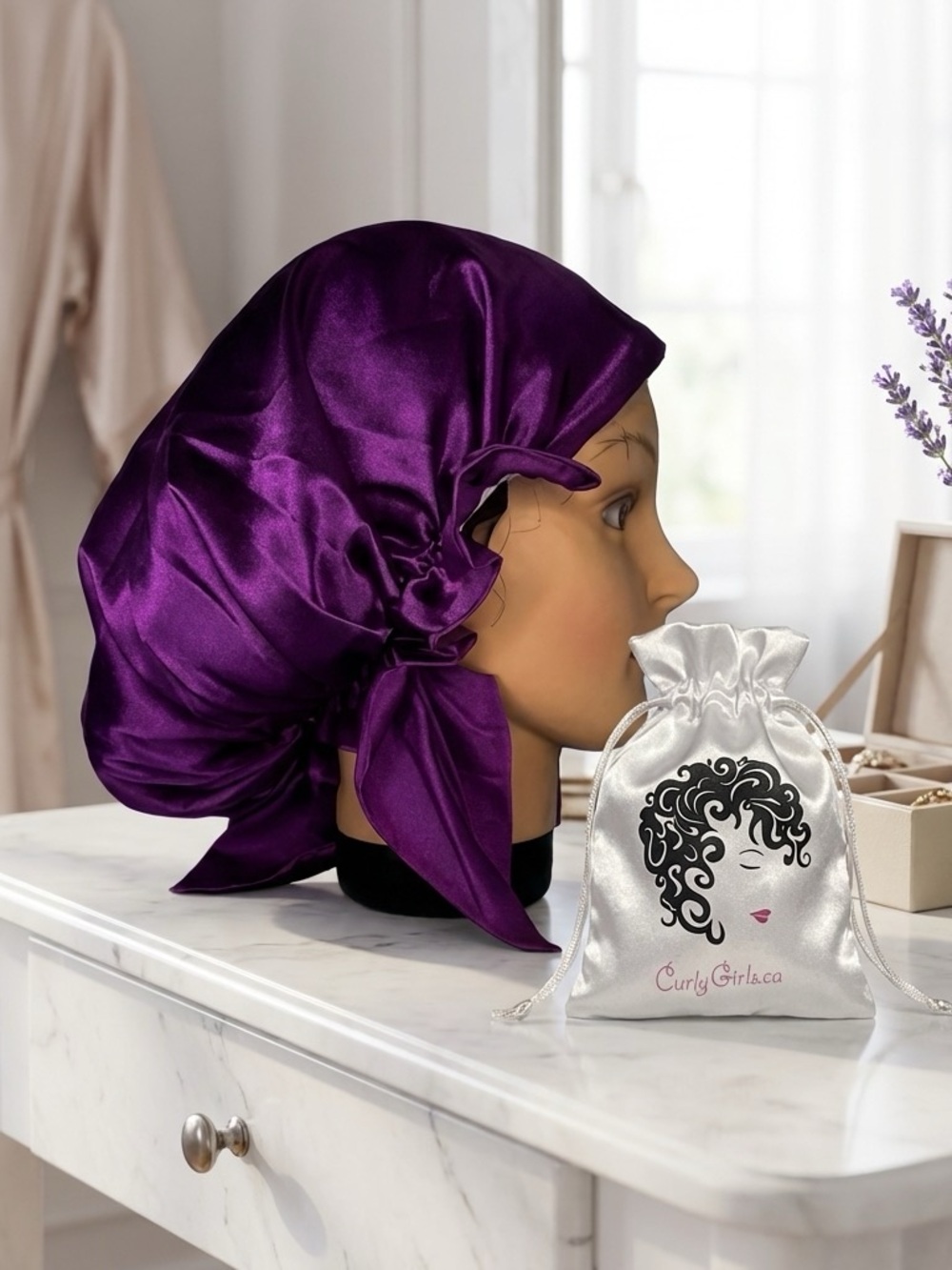 100% Mulberry Silk Bonnet For Sleeping With Free Pouch